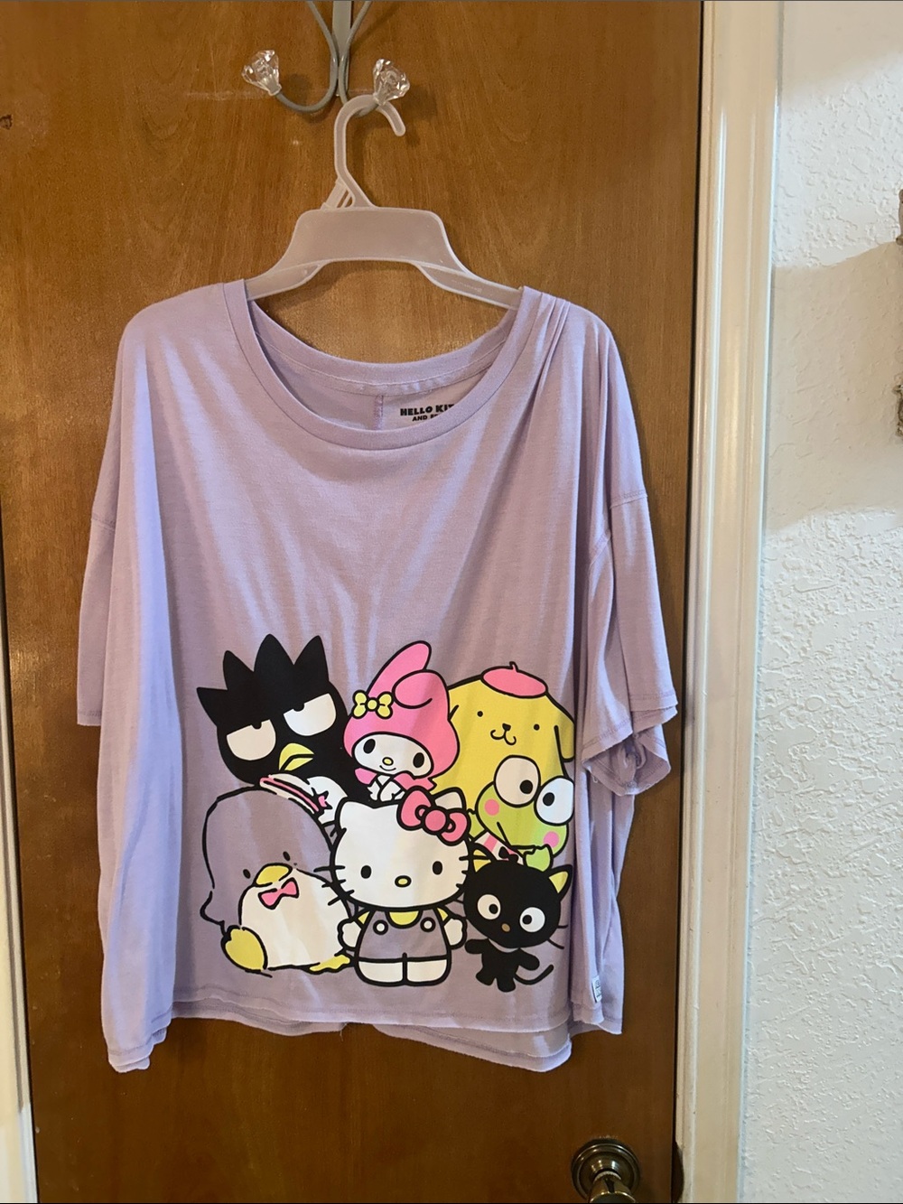 Hello Kitty Lavender Graphic Short Sleeve Tee. Like new. 3X
